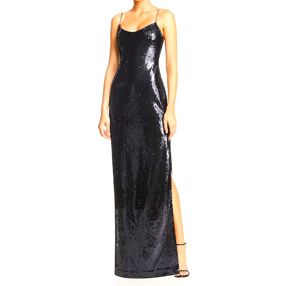 Likely brand navy sequin Rowan gown. Size 4.  New with tags.